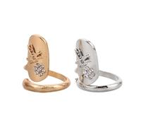 SOESFOUFU Anelli per Unghie da Donna 2 Pezzi in Lega Eleganti alla Moda Strass per Decorazioni Nail Art e Valorizzazione delle Punte delle Dita