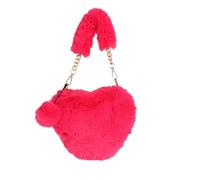 SOESFOUFU Borsa da Donna a Forma di Cuore, Borsetta in Lana Artificiale Rossa, 1 Pezzo, per Conservare Oggetti Piccoli, per Incontri