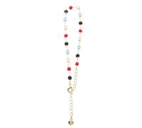 SOESFOUFU Bracciale Regolabile Perle Naturali e Pietre Preziose in Lapislazzuli e Acciaio Inox, Braccialetto a Catena Elegante da Donna, Gioielli da Polso Colorati per Uso Quotidiano