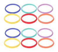 SOESFOUFU Bracciali ad Anello per Bambine, 12 Pezzi in Resina, Stile Retro | Colori Neon, Leggeri e Lisci, Resistenti All’acqua e Sbiadimento, per Gioco e Laboratori Creativi Colore Casuale