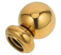SOESFOUFU Cappuccio per Palo con Sfera Integrata 32 Mm in Acciaio Inox Dorato, Tappo Superiore per Recinzioni e Scale, Accessorio Resistente per Ringhiere Esterne e Cancelli