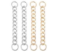 SOESFOUFU Catena per Scarpe Fai da Te Ciondoli Decorativi 4 Pezzi in Oro e Argento, Accessori per Pantofole e Ciabatte, Adatta per Feste, Vita Quotidiana e Vacanze