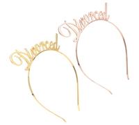 SOESFOUFU Cerchietti per Chioma in Metallo Lettere Just Divorced Set 2 Pezzi Oro e Oro Rosa per Accessori Festa Divorzio Donna Resistente e Minimale
