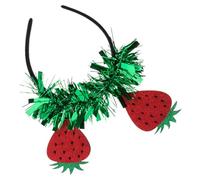 SOESFOUFU Cerchietto Frangia a Forma di Fragola per Vacanze Estive, Decorazioni Chioma Creative in Feltro e Plastica, per Performance e Foto Divertenti