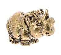 SOESFOUFU Ciondolo Portachiavi Rinoceronte in Ottone Decorativo, Miniatura Artigianale per Casa e Ufficio, Ornamento da Appendere Creativo, Regalo per Famiglia