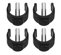 SOESFOUFU Clip di Bloccaggio Accessori per Manico Set 4 Pezzi in Abs e Acciaio, Resistenti e Regolabili per Stampelle e Bastoni a Forma C Adatti a Cani e Stampelle
