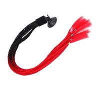 SOESFOUFU Coda di Cavallo Rossa per Casco in Fibra, Decorazione Chic e Creativa per Chioma, Accessorio Bello per Unire i Chioma
