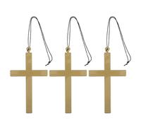 SOESFOUFU Collana con crocifisso da 3 pezzi per uomo, ciondolo a croce religiosa, accessori per sacerdoti per la Comunione.