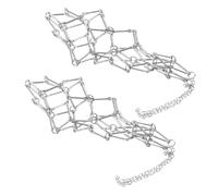 SOESFOUFU Collana con gabbia per pietre vuota (2 pezzi), supporto in metallo per cristalli per la creazione di gioielli fai da te, ciondolo regolabile con rete per pietre preziose, collana con cordino