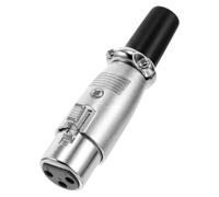 SOESFOUFU Connettore Xlr a 3 Pin in Metallo Terminale per Cavo Audio | Plug e Socket per Cablaggio Fai da Te, per Apparecchi Audio e Discorsi, Finitura Compatta