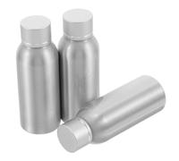 SOESFOUFU Contenitori Ricaricabili Set da 3 Bottiglie per Cosmetici in Alluminio da 100ml con Tappo a Vite da Viaggio per Attività All'aperto e Viaggi