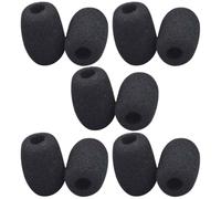 SOESFOUFU Copertura Antivento per Microfono Protezione Schermo Microfono Isolamento Acustico Mini in Spugna Nera 10 Pezzi per Discorsi e Insegnamento