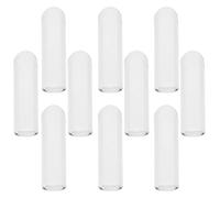 SOESFOUFU Coperture per Cannucce Riutilizzabili in Vetro Trasparente 10 Pezzi, Tappi Antipolvere Leggeri per Cannucce Diametro Interno 12mm, per Bubble Tea e Bevande