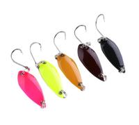 SOESFOUFU Esca Artificiale in Metallo Gancio Singolo, Azione Rapida e Realistica in Acqua, Confezione da 5 Pezzi per Pesca Sportiva Colore Casuale
