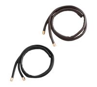 SOESFOUFU Fasce per Chioma in Pelle 2 Pezzi Regolabili per Donne Elastici Spessi per Coda di Cavallo Fermagli per Chioma Sicuri e Confortevoli Accessori per Acconciature e Uso come