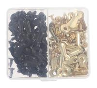 SOESFOUFU Ferramenta per Cornici 120 Pezzi Pulsanti Girevoli in Ferro e Viti, Piastra di Collegamento per Fissaggio Poster e Cornici