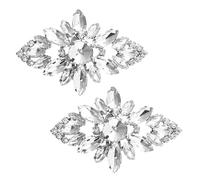 SOESFOUFU Fibbia per Scarpe da Sposa in Cristallo Strass 2 Pezzi, Clip Gioiello per Scarpe Eleganti Donna Cerimonia, Decorazione per Matrimonio e Occasioni Speciali