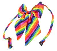 SOESFOUFU Fiocco Arcobaleno Colorato in Poliestere Resistente, Decorazione per Feste e Festival LGBTQ, Accessorio da Indossare per Serate e Riunioni, Fiocco Decorativo per Donne e Uomini