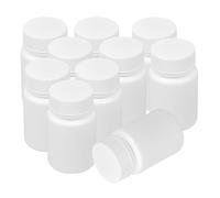 SOESFOUFU Flaconi di Pillole Vuoti in Plastica Bianca 50 Ml, 20 Pezzi, Contenitori Hdpe Chiusura a Vite per Compresse e Olio di Pesce, Adatti a Uso Domestico