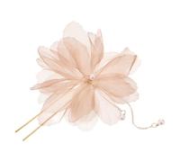 SOESFOUFU Forcine e Resistente alla Deformazione a Forma di Secca e Fiori in Chiffon Beige Cinese, Accessorio Versatile per Chioma Matrimoni e Feste