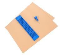 SOESFOUFU Kit Lavagna Braille in Plastica Riutilizzabile 27 Righe 30 Celle Stilo e 3 Fogli di Pratica per Scrittura Braille per Non Vedenti Portatile e Leggero per Apprendimento e Esercizi