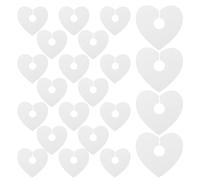 SOESFOUFU Marcatori Eleganti Etichette a Forma di Cuore 50 Pezzi in Carta Bianca Identificazione Chiara e Attacco Semplice per Bicchieri di Vino per Festa per Eventi e Party