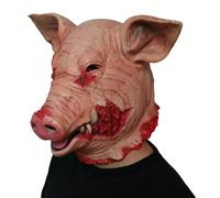 SOESFOUFU Maschera di Halloween in Lattice a Forma di Cranio di Maiale, Morbida e Confortevole, per Feste a Tema Horror e Travestimenti Spaventosi