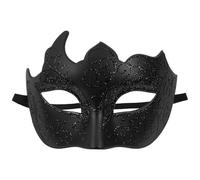 SOESFOUFU Maschera Veneziana Nera Semimaschera Elegante in Plastica per Uomo e Donna, Riutilizzabile e Versatile per Feste in Costume e Sfilate di Moda
