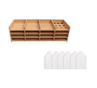 SOESFOUFU Organizer Adatto per Full Drill e Partial Drill Multi-Strato per Strumenti di Pittura Diamante, Porta Accessori in Legno e Plastica Contenitore per Perline e Strass