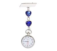 SOESFOUFU Orologio da Tasca per Infermiera con Cuore di Pesca e Strass Resistente e Portatile Design Elegante con Clip per Divisa Adatto per Infermiere e Studenti Regalo per Accessori da