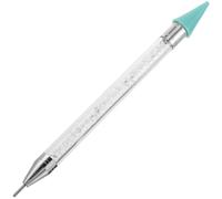 SOESFOUFU Penna per Nail Art a Doppia Estremità in Acrilico Bianco Strumento Dotting User-friendly per Pick Up Strass per Nail Art