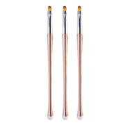 SOESFOUFU Penna per Unghie Professionale 3 Pezzi, Pennello per Nail Art in Alluminio, Set per Pittura Dettagliata Manicure, Strumento Preciso per Saloni, Centri Estetici e Uso Domestico