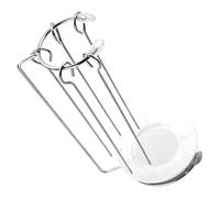 SOESFOUFU Porta Spiedini in Acciaio Inossidabile per Barbecue, Pratico Set Appendiabiti Portatile per Grigliate All'aperto, Supporto Resistente per Carne e Pollo