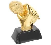 SOESFOUFU Premio Microfono Karaoke in Resina per Concorso di Canto, Decorazione Creativa e Realistica, Riconoscimento per Ufficio o Aula, Design Luminoso ed Elegante Colore Colore Casuale