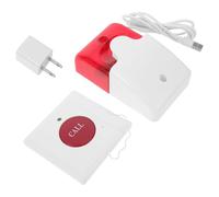 SOESFOUFU Pulsante di Chiamata di Allarme Wireless Bianco in Plastica Risposta Rapida e Allarme Audiovisivo Doppio per Anziani e Disabili in Case e Ospedali