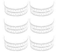 SOESFOUFU Righello Flessibile per Misurare le Sopracciglia 6 Pezzi in Pvc Trasparente Nero, Strumento di Mappatura e Simmetria Sopracciglia Riutilizzabile per Tatuaggi e Trucco