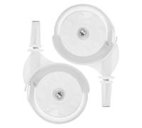 SOESFOUFU Ruote di Ricambio Scorrimento Fluido per Deambulatori, 2 Pezzi in Plastica e Gomma Accessori Compatibili per Passeggini e Girelli