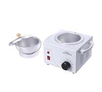 SOESFOUFU Scaldacera Brasiliana da 500ml in Metallo Bianco, Macchina Professionale per Ceretta Temperatura Regolabile e Contenitore Rimovibile per Salone Stile Casuale