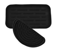 SOESFOUFU Set 1 Pezzo Vaschetta Raccogli Gocce per Frigorifero in Silicone Nero, Multifunzionale e Facile da Pulire con Tappetino Asciugatura Cucina Rettangolare e Semicircolare