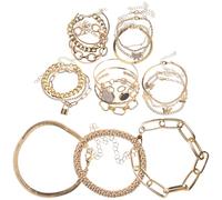 SOESFOUFU Set 6 Pezzi Cavigliere da Donna Catene Vintage e Bracciali alla Caviglia, Leggeri e Delicati sulla Pelle, Gioielli Colorati per Feste e Regali Femminili