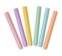 SOESFOUFU Set 6 Pezzi Evidenziatori per Lettura Plastico, Colori Pastello Duraturi per Studio e Lavoro, Penne Compatte per Evidenziare Informazioni Importanti