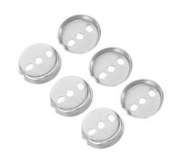 SOESFOUFU Set 6 Pezzi Staffe Portasciugamani Bagno in Acciaio Inossidabile Argento, Compatibilità, Installazione Stabile, Design Moderno e Forma Rotonda