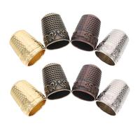 SOESFOUFU Set 8 Pezzi Ditale in Rame per Cucito Protezione Le Dita Strumenti da Cucito Compatti e Resistenti per Ricamo e Lavoro Manuale