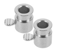 SOESFOUFU Set Accessori per Barbecue Limitatore Albero Rotante 2 Pezzi | Ferro Cromato, Vite M6 e Foratura da 5,2mm, Diametro 11,5mm, per Spinotti e Forchetta