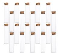 SOESFOUFU Set da 20 Bottiglie in Vetro da 60ml con Tappo in Sughero, Bottiglie Multifunzionali Sigillate Contro Perdite per Esposizione e Conservazione