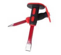 SOESFOUFU Set di Scalpelli Acciaio Cromo-vanadio Resistente 2 Pezzi Paramano 25 Cm per Muratura Assorbimento Urti, per Lavori Pesanti in Edilizia e Metallo