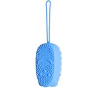 SOESFOUFU Spazzola da Bagno in Silicone e Spugna Blu per Rimuovere Pelle Morta e Alleviare la Fatica, Accessorio Doccia per Bagno Domestico