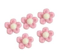 SOESFOUFU Spille a Forma di Fiore in Feltro per Ragazzo Ragazza, Set da 5 Pezzi, Accessori Figli dei Fiori, Decorazioni per Cappelli e Foulard, Mollette per Vestiti
