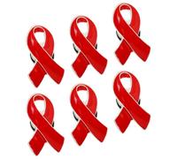 SOESFOUFU Spille Nastro Rosso 6 Pezzi Accessori Carini per Donne in Campagne di Lotta e Consapevolezza