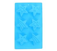 SOESFOUFU Stampo e Facile da Pulire in Silicone per a 6 Fori a Forma di Stella, Antiaderente per Baking e Creativi DIY